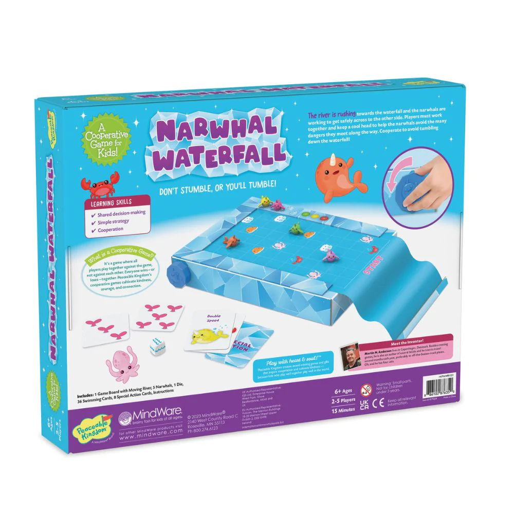 Peaceable Kingdom Narwhal Waterfall Cooperative Game for Kids - Image 6