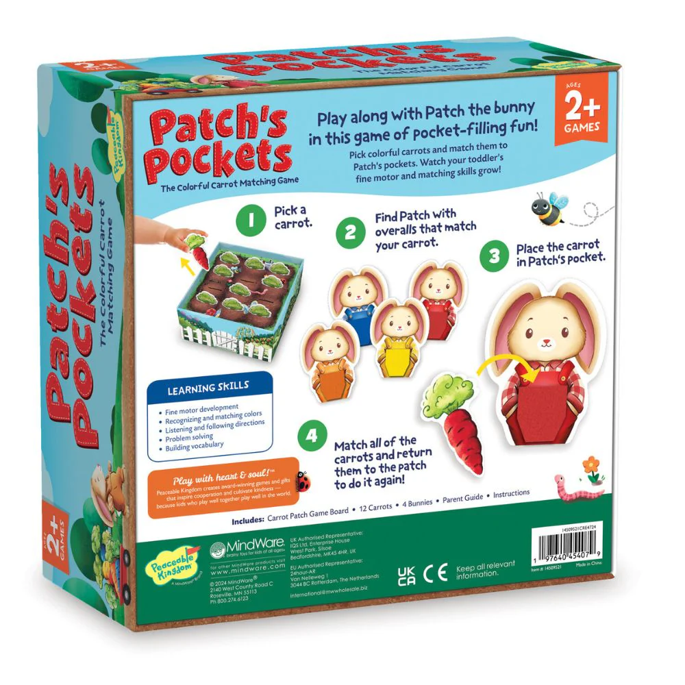Peaceable Kingdom Patch's Pockets - Toddler Colour Matching Game - Image 5