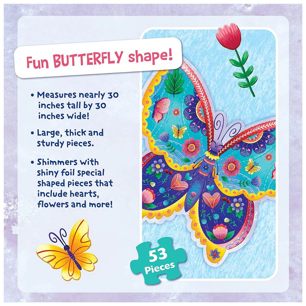 Peaceable Kingdom - Shimmery Butterfly Floor Puzzle - Image 3