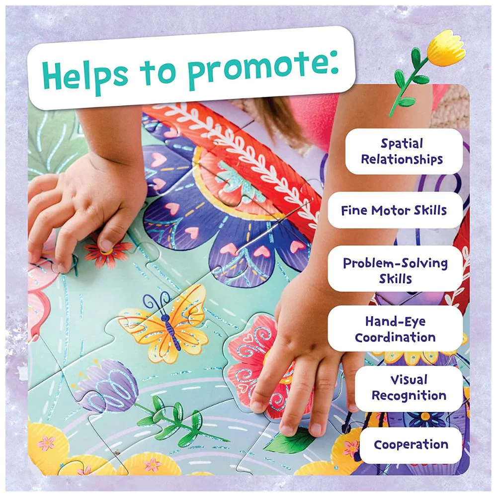 Peaceable Kingdom - Shimmery Butterfly Floor Puzzle - Image 4