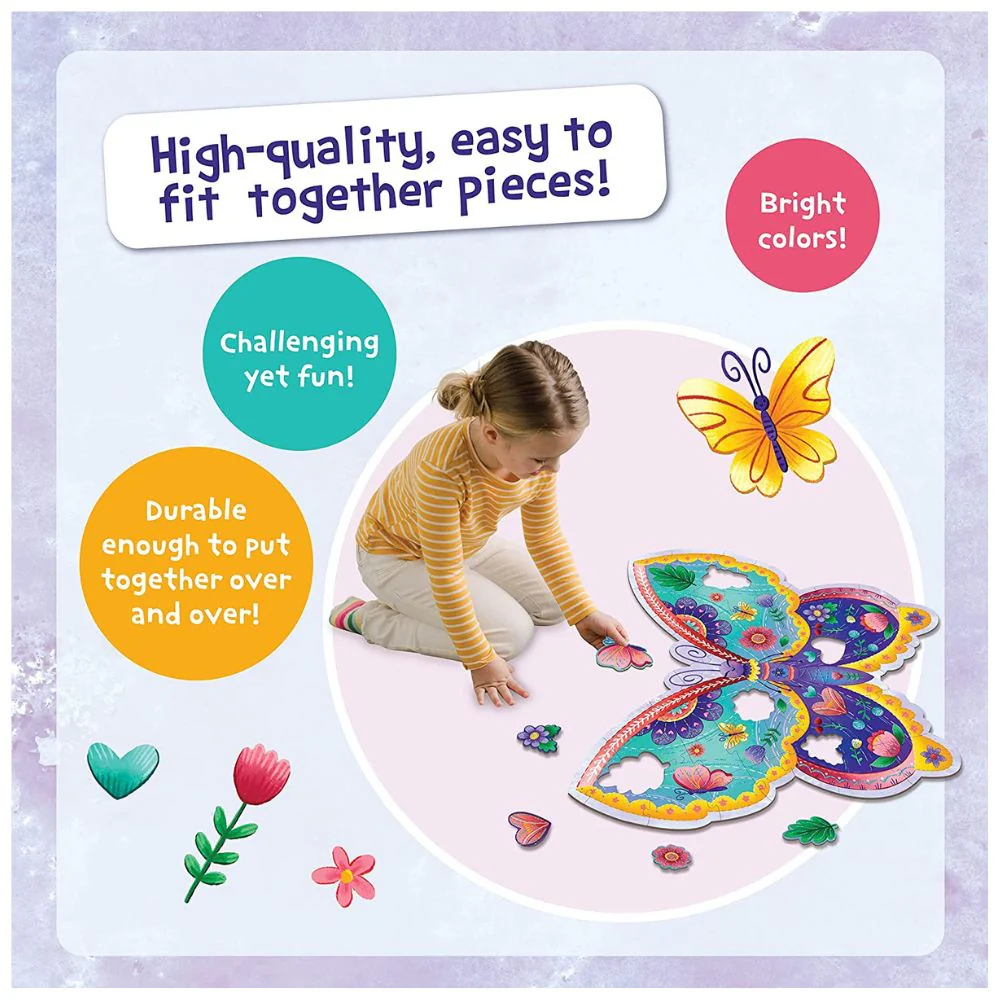 Peaceable Kingdom - Shimmery Butterfly Floor Puzzle - Image 5