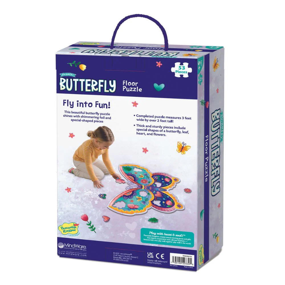 Peaceable Kingdom - Shimmery Butterfly Floor Puzzle - Image 8