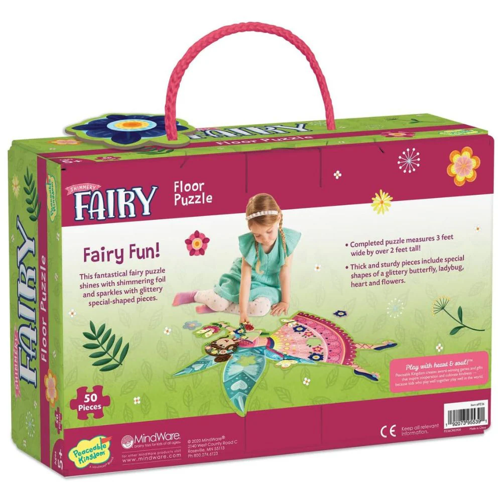 Peaceable Kingdom Shimmery Fairy Floor Puzzle - Image 3