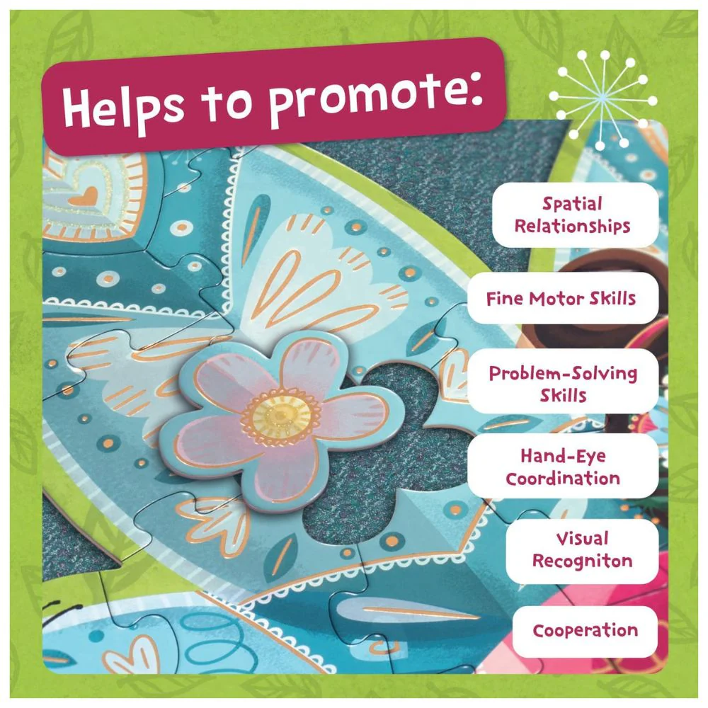 Peaceable Kingdom Shimmery Fairy Floor Puzzle - Image 6