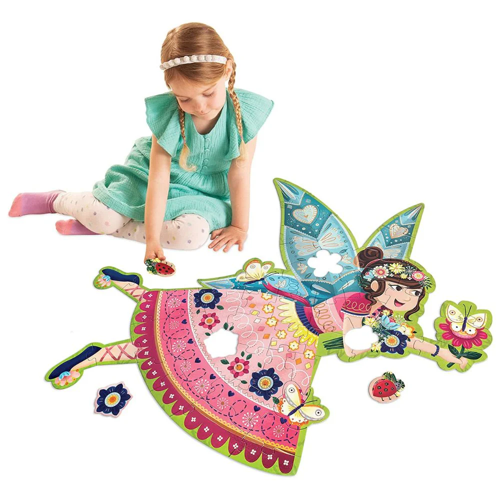 Peaceable Kingdom Shimmery Fairy Floor Puzzle - Image 7