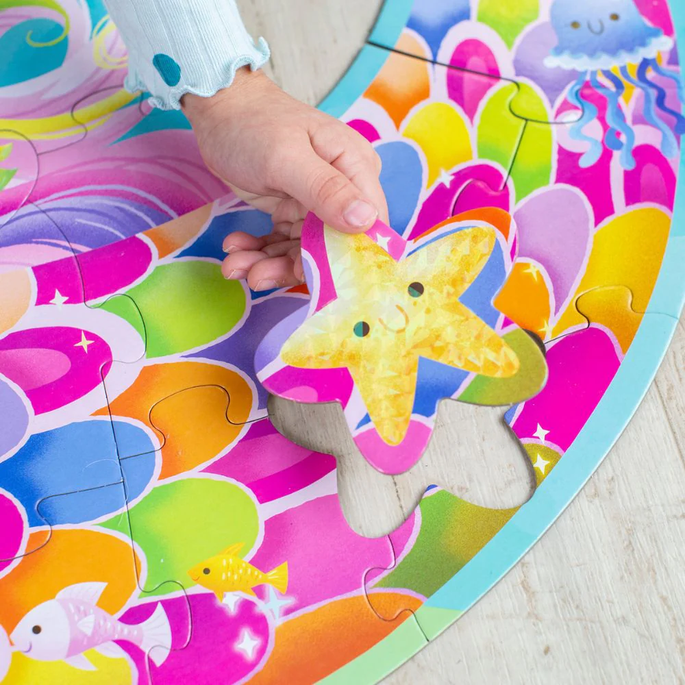 Peaceable Kingdom - Shimmery Magical Mermaid Floor Puzzle - Image 10