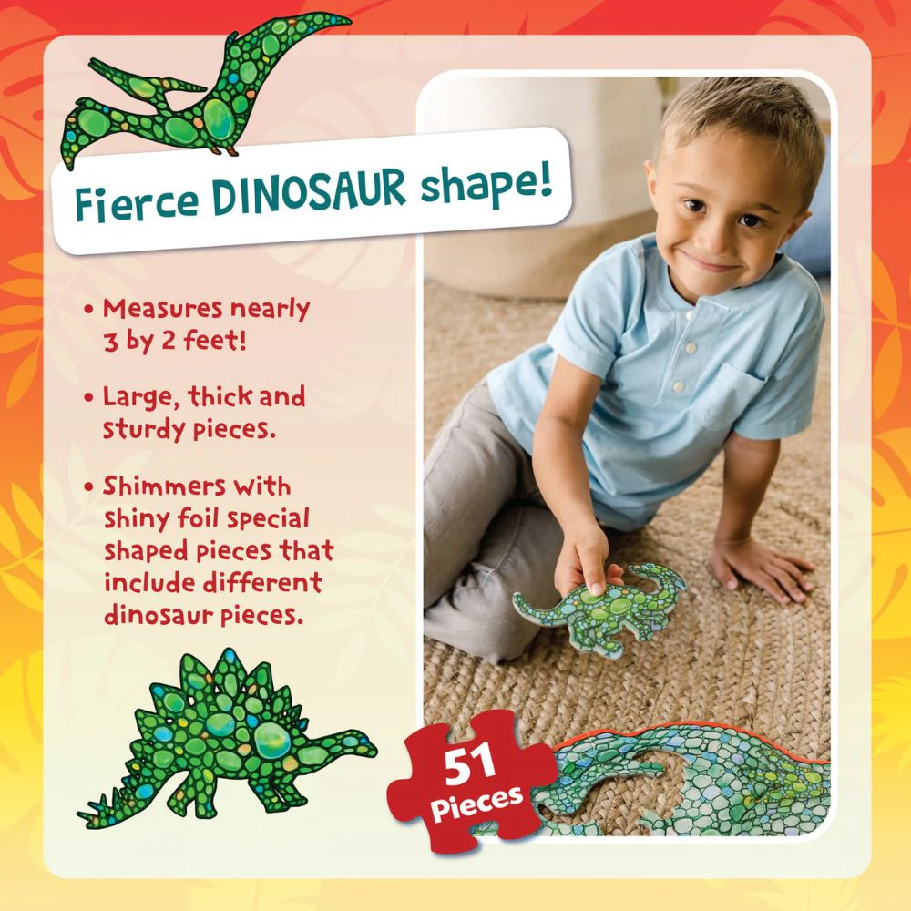 Peaceable Kingdom - Shiny Dinosaur Floor Puzzle - Image 4