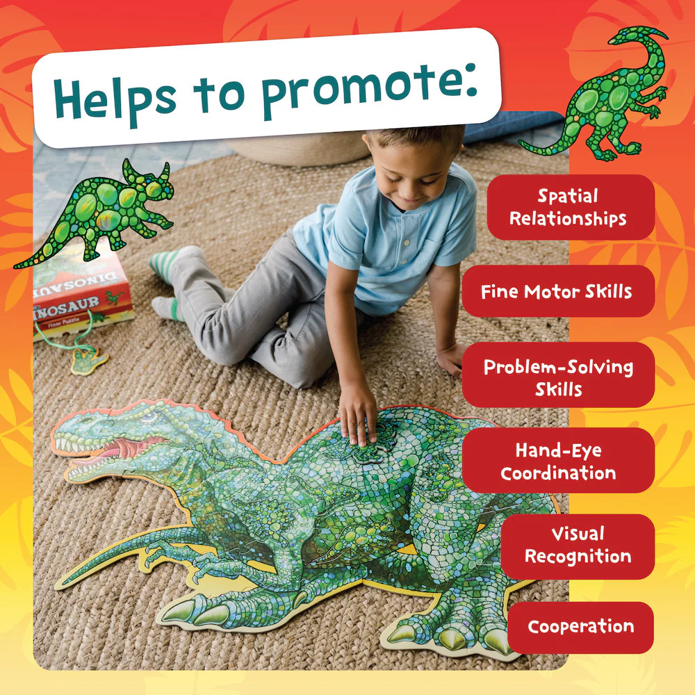 Peaceable Kingdom - Shiny Dinosaur Floor Puzzle - Image 6