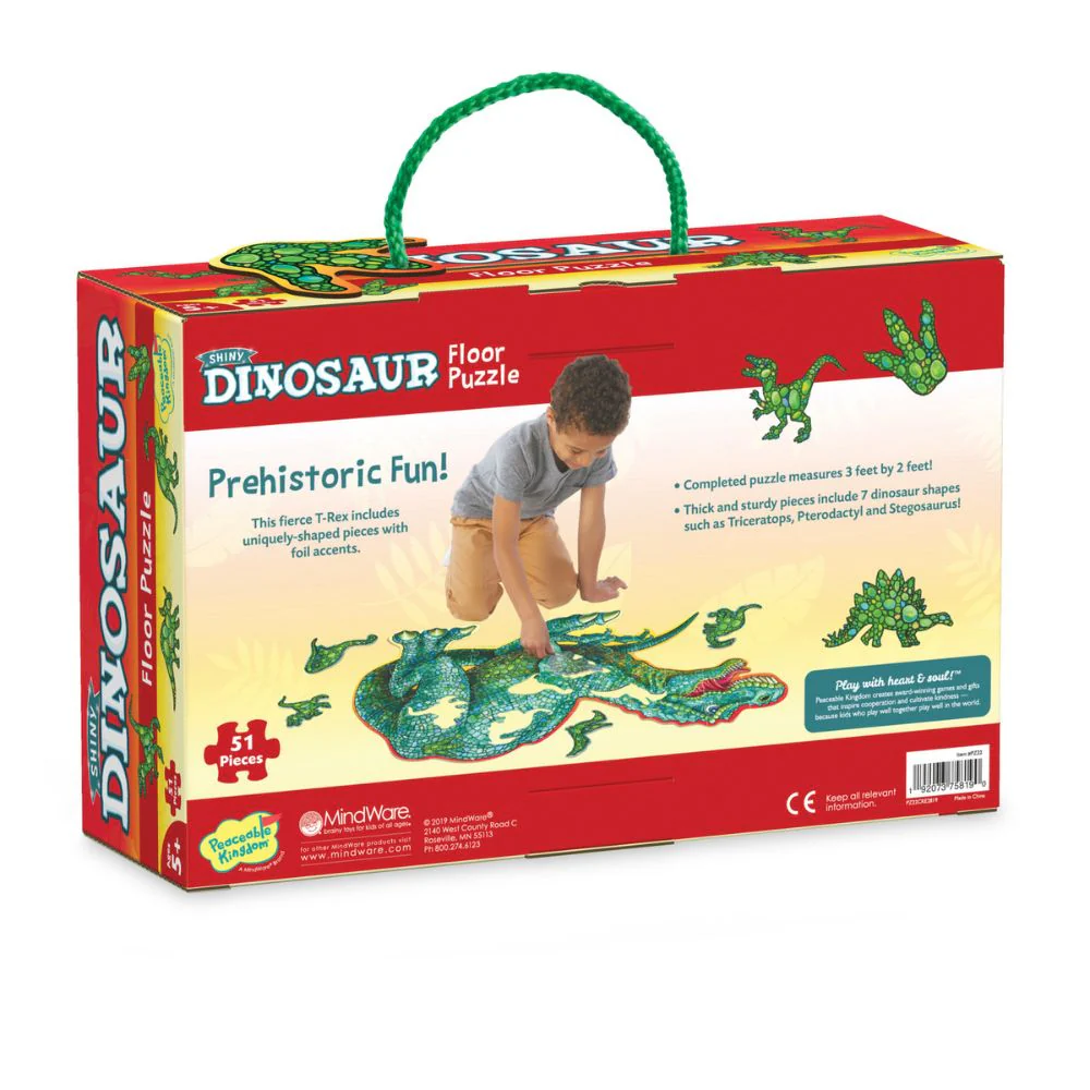 Peaceable Kingdom - Shiny Dinosaur Floor Puzzle - Image 7