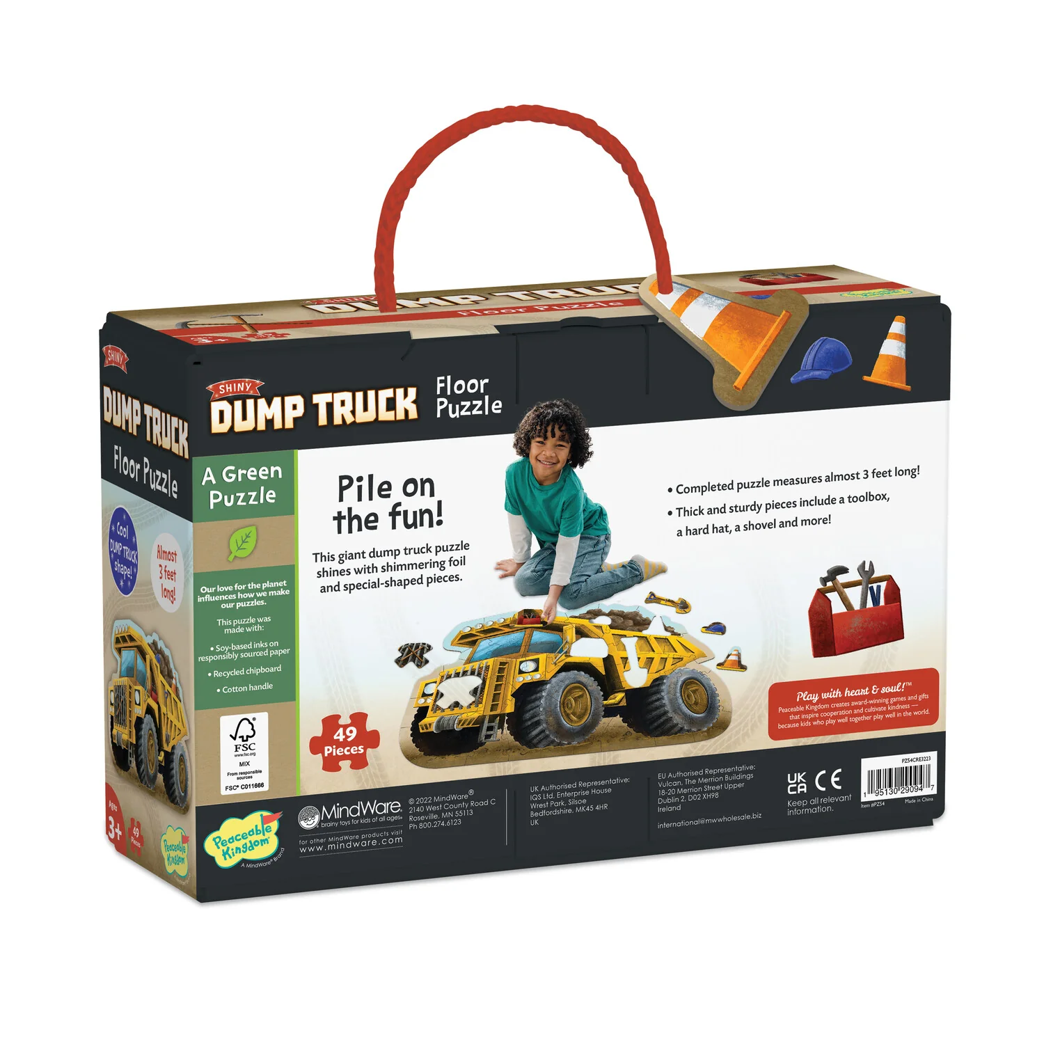 Peaceable Kingdom - Shiny Dump Truck Floor Puzzle - Image 3