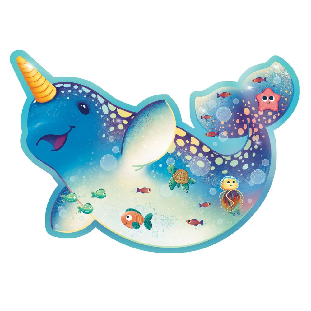 Peaceable Kingdom Shiny Narwhal Floor Puzzle - Image 3