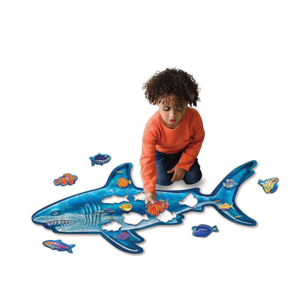 Peaceable Kingdom - Shiny Shark Floor Puzzle - Image 3