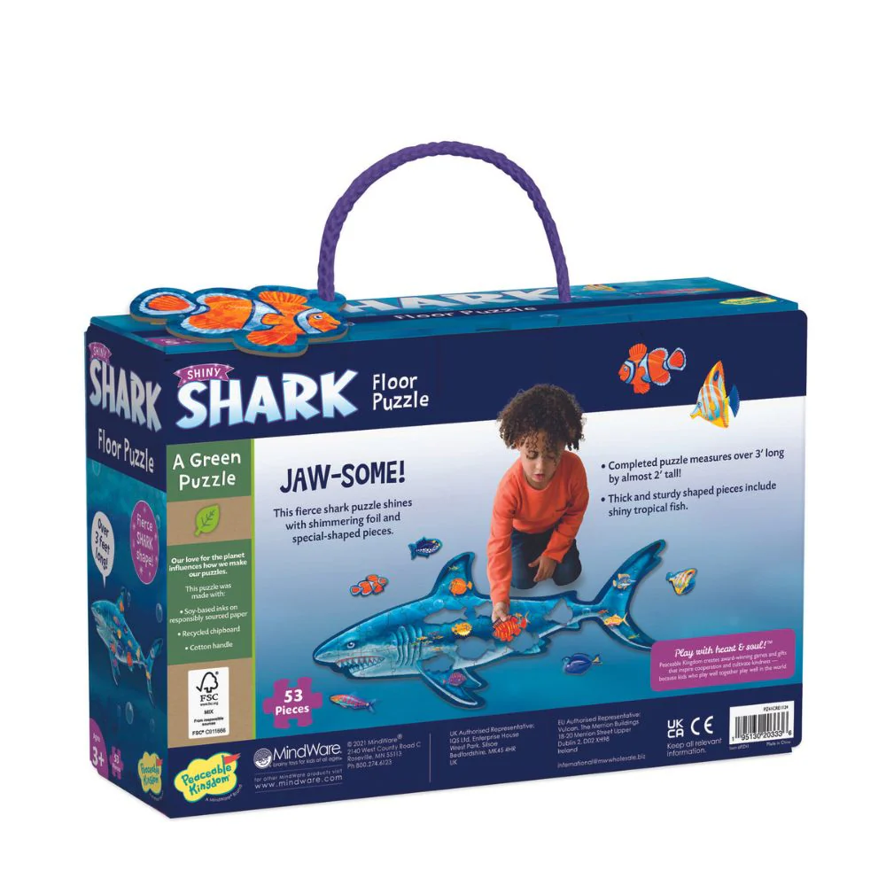 Peaceable Kingdom - Shiny Shark Floor Puzzle - Image 4