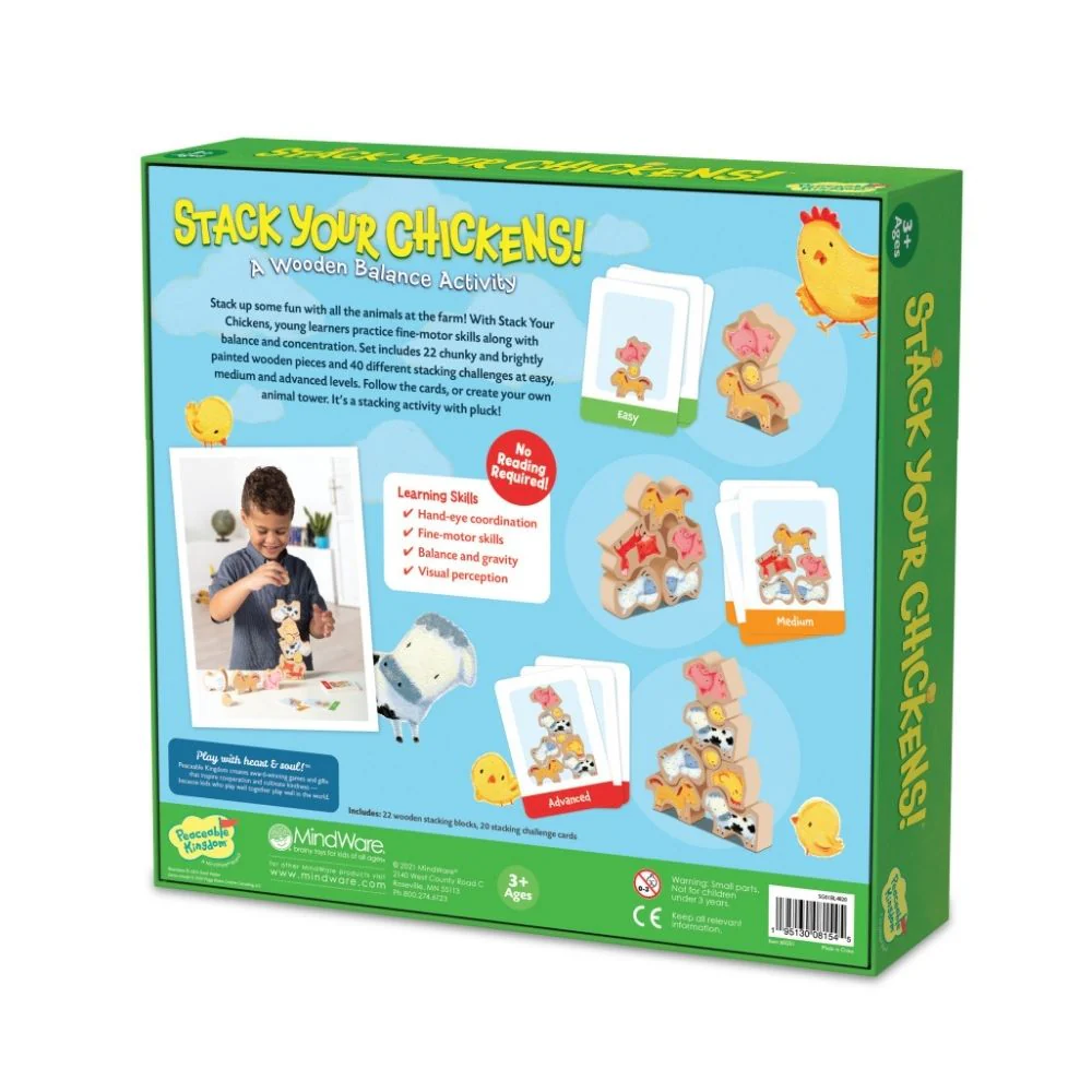 Peaceable Kingdom - Stack Your Chickens Game - Wonky - Image 4