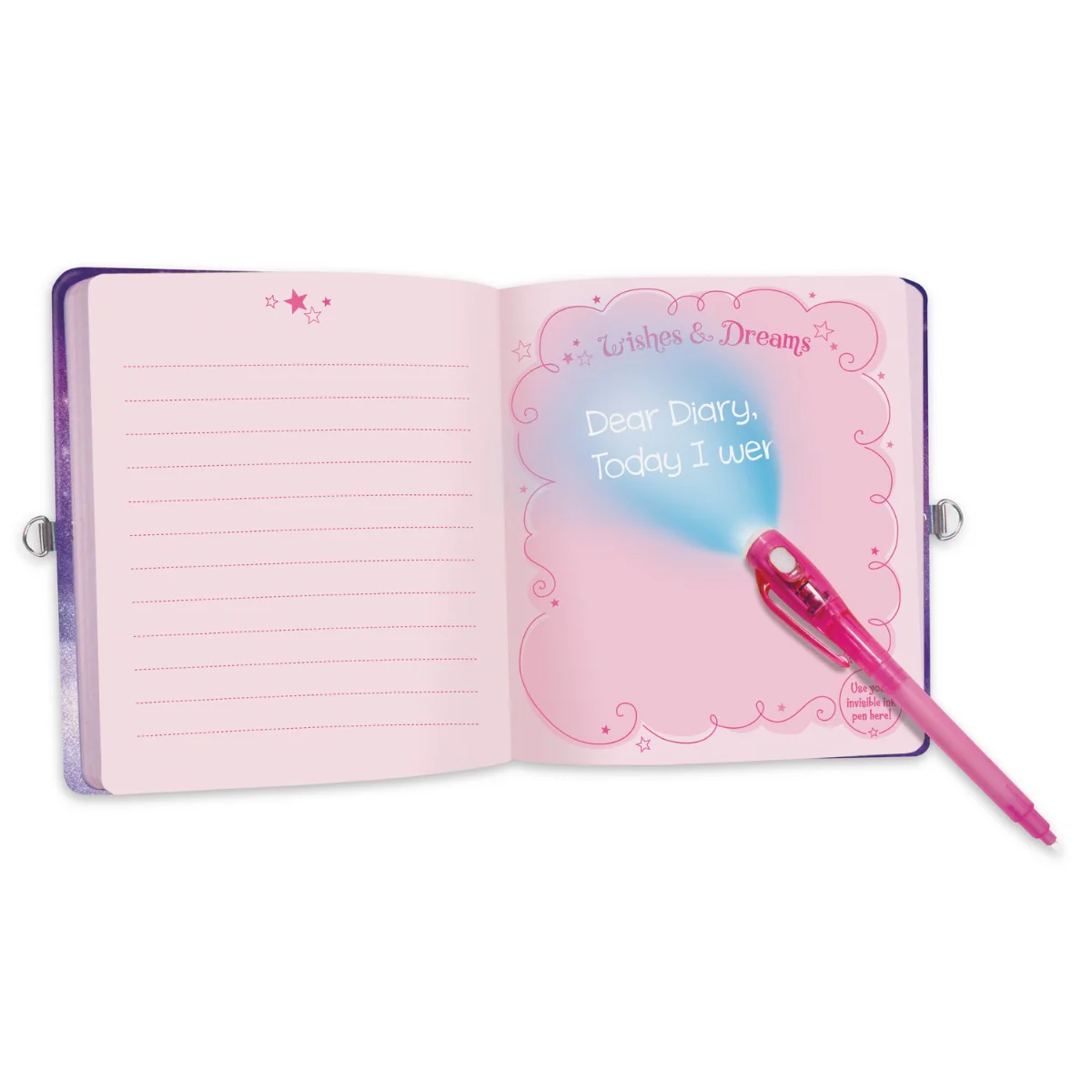 Peaceable Kingdom - Unicorn Lock and Key Diary With Invisible Pen - Image 3