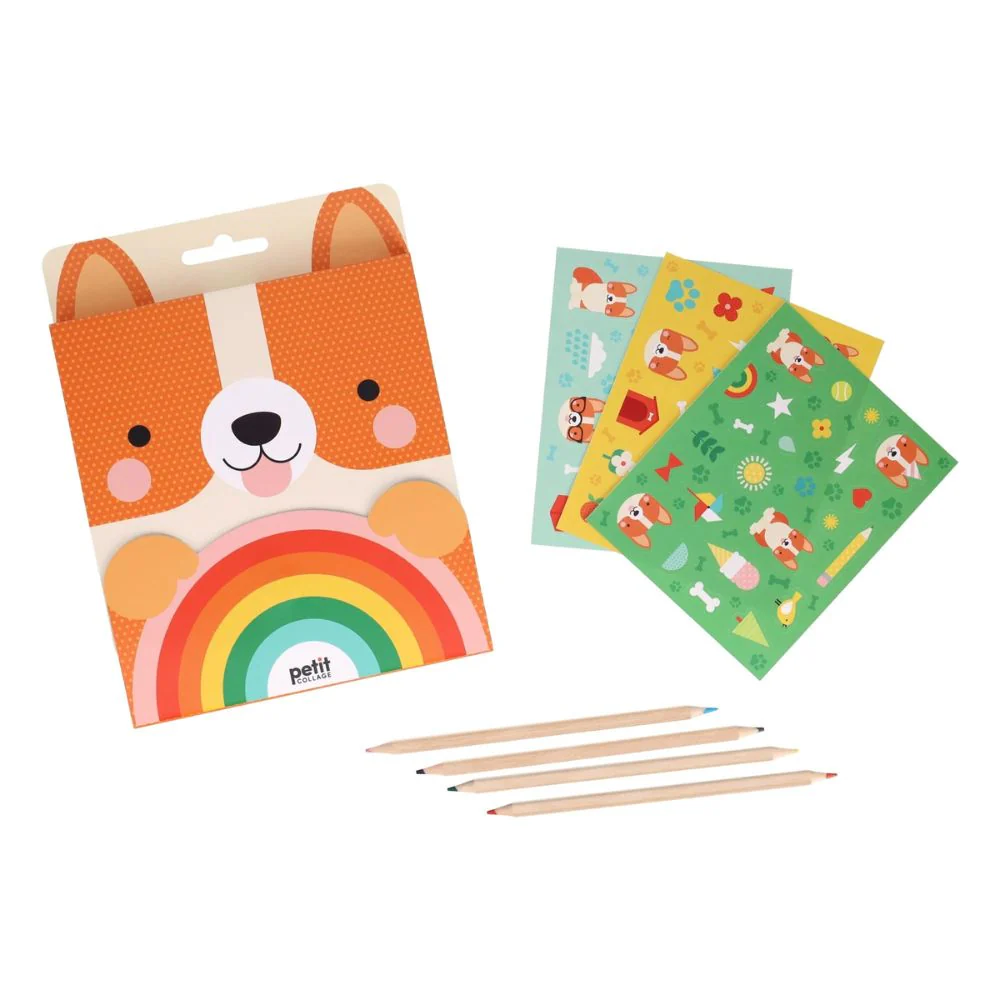 Petit Collage Carry Along Corgi Dog Sketch Book Set - Image 3