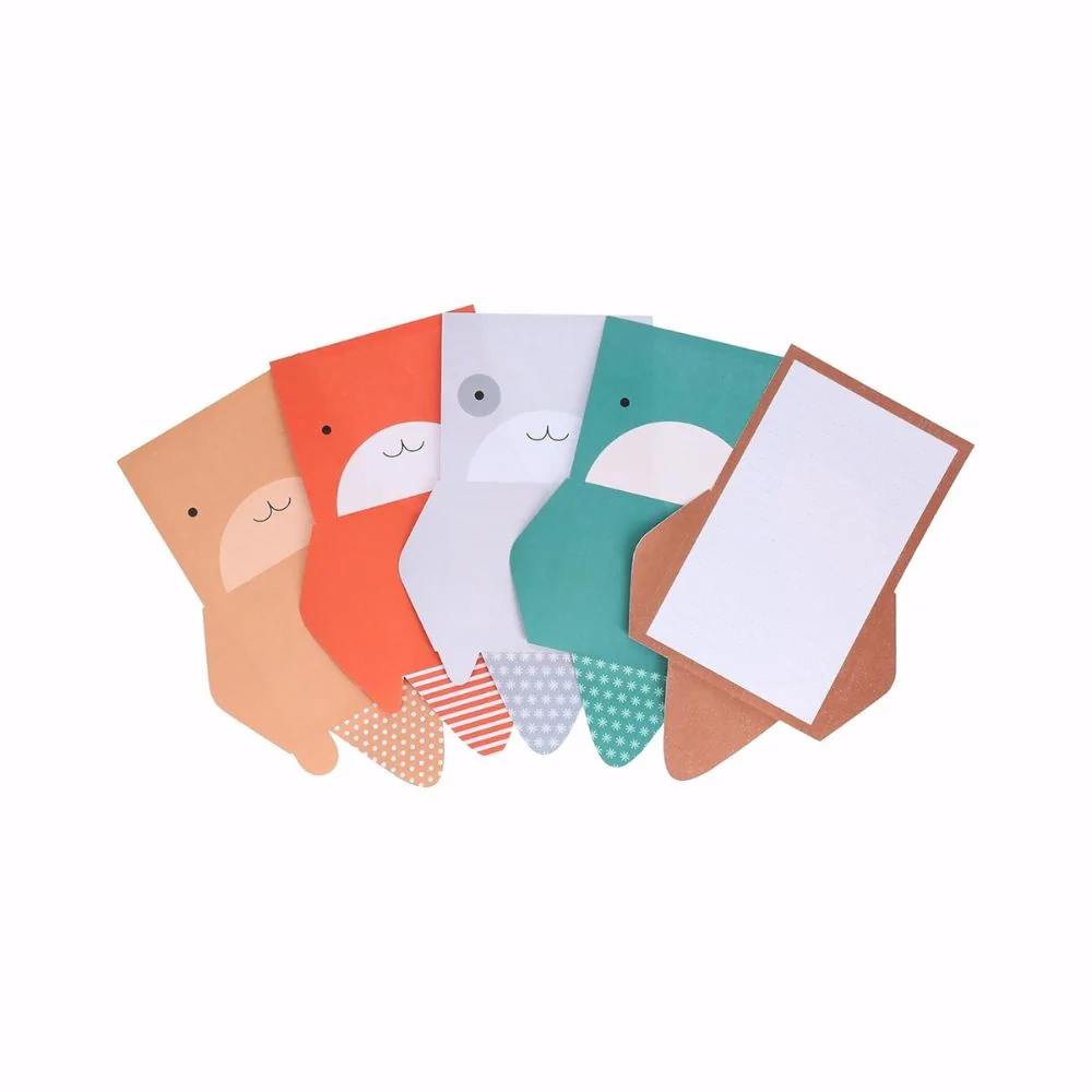 Petit Collage Festive Animal Pals Stationery Set - Image 3