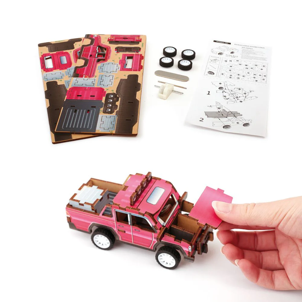 Build Your Own Pick Up Truck Wooden 3D Model - actually drives! - Image 3