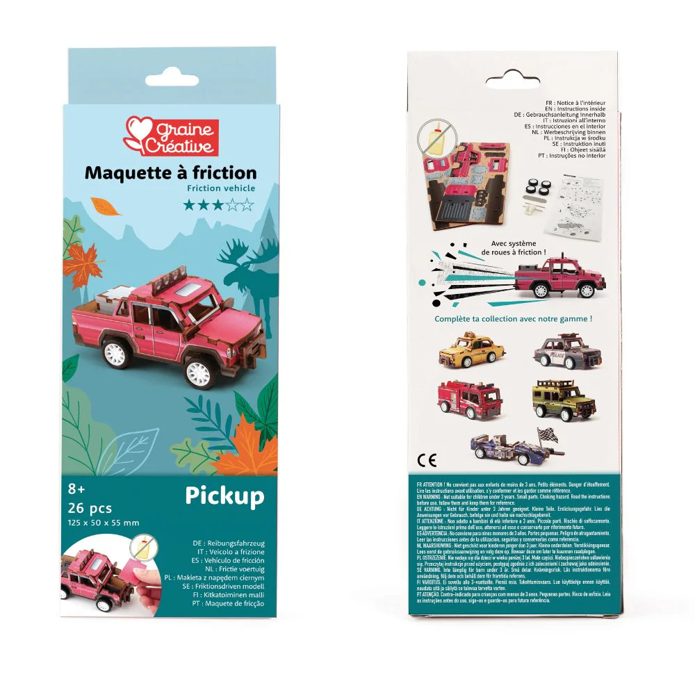 Build Your Own Pick Up Truck Wooden 3D Model - actually drives! - Image 5