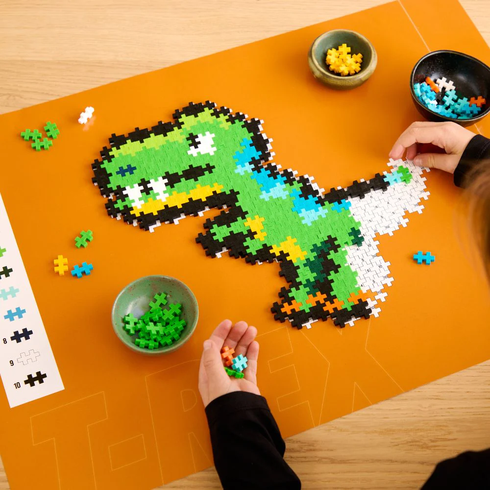 Plus Plus - Puzzle By Numbers - T-Rex - Image 4