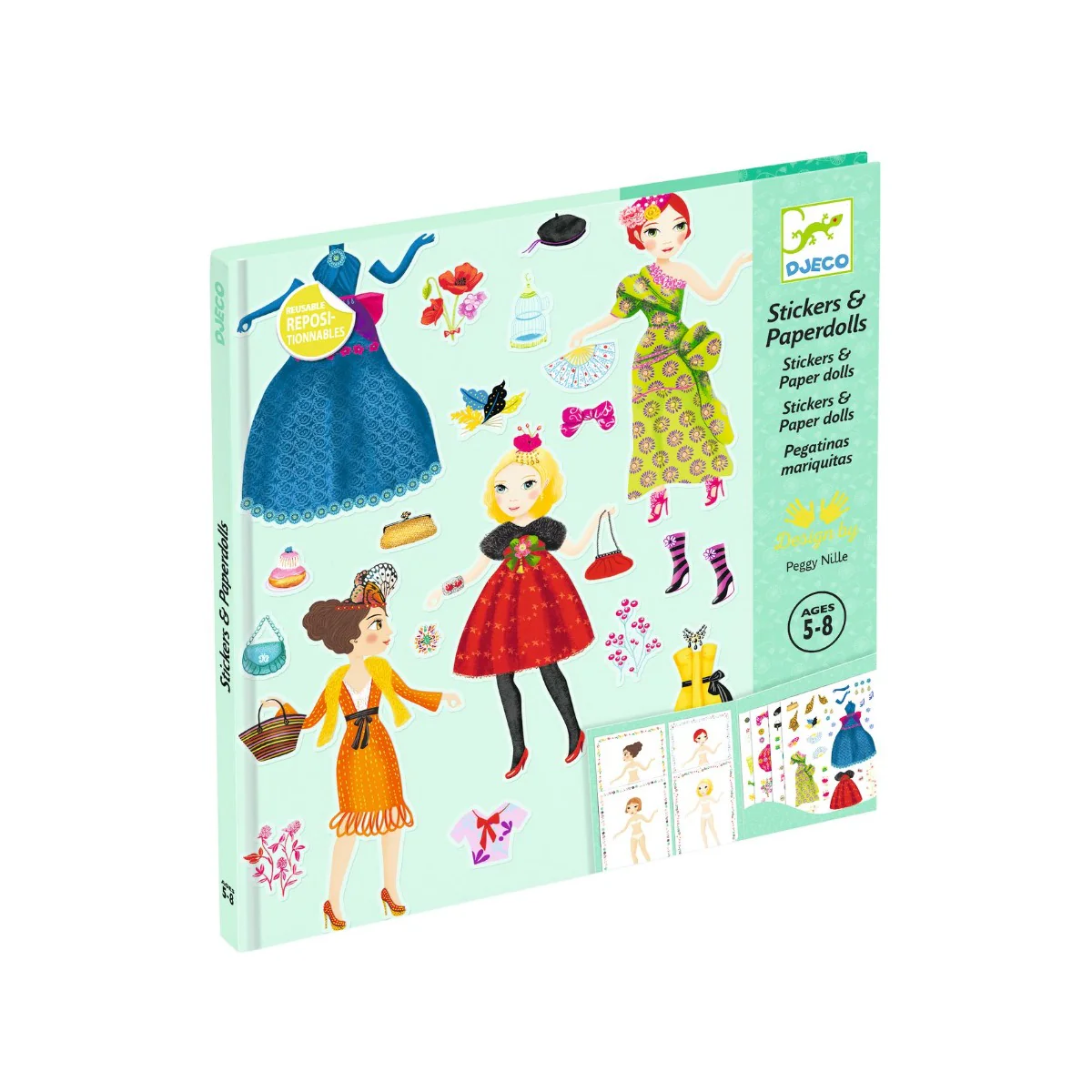 Djeco Reusable Stickers Fashion - Image 4