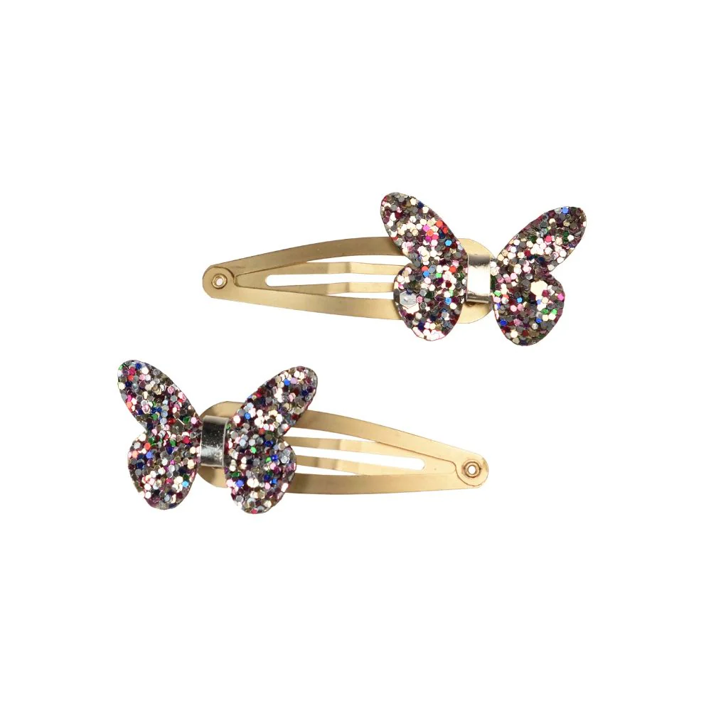 Rex London Fairies In The Garden Glitter Butterfly Hair Clips - Image 3