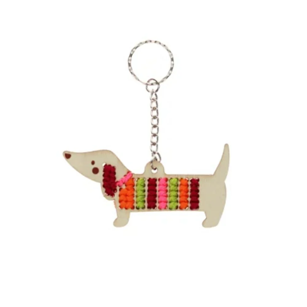 Rex London - Stitch Your Own Wooden Keyring - Sausage Dog - Image 4