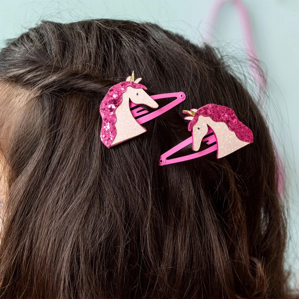 Rex London Unicorn Glitter Hair Clips - Image 2