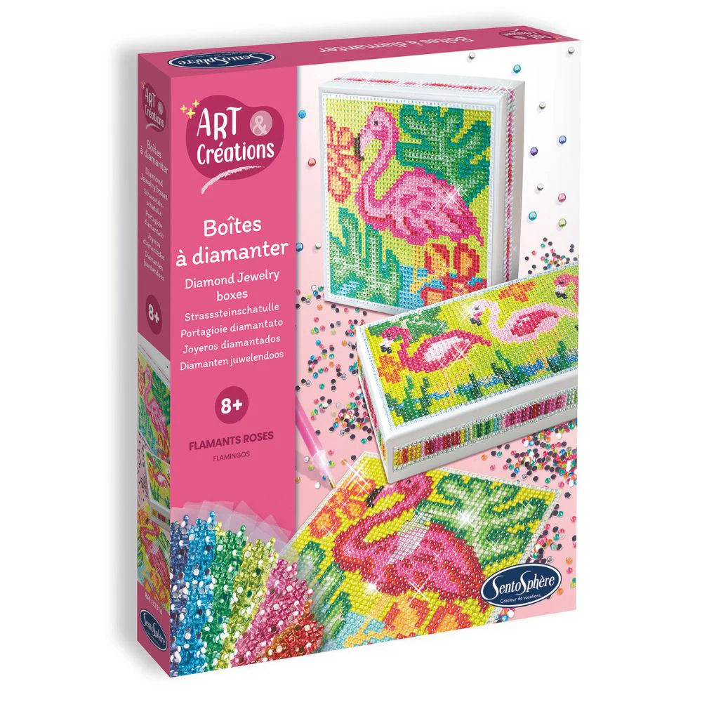 Sentosphere Art & Creations Diamond Boxes - Flamingos - Image 2