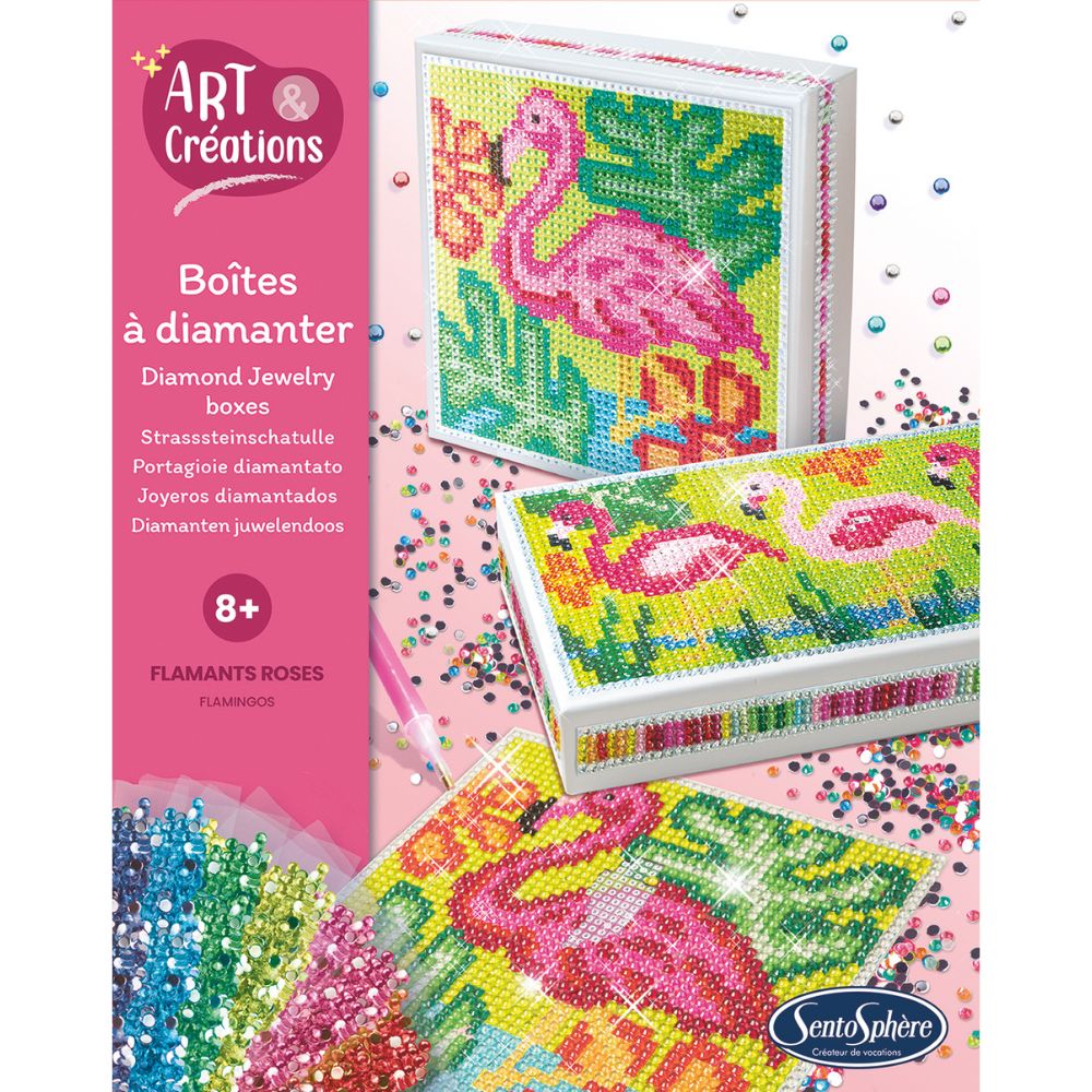 Sentosphere Art & Creations Diamond Boxes - Flamingos - Image 3