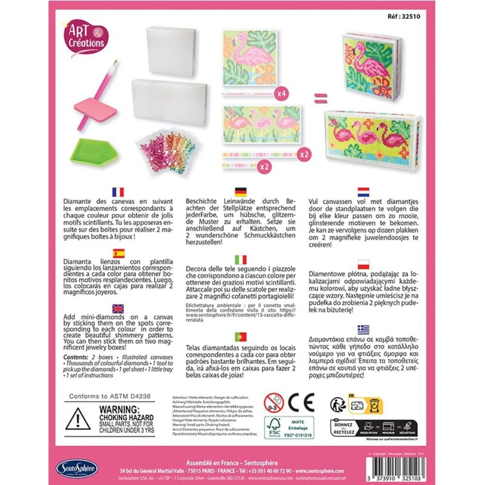 Sentosphere Art & Creations Diamond Boxes - Flamingos - Image 4