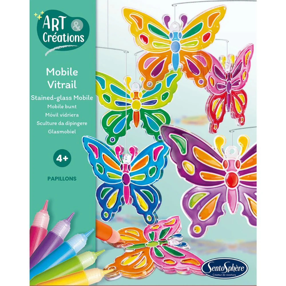 Sentosphere Stained Glass Butterfly Mobile - Image 3