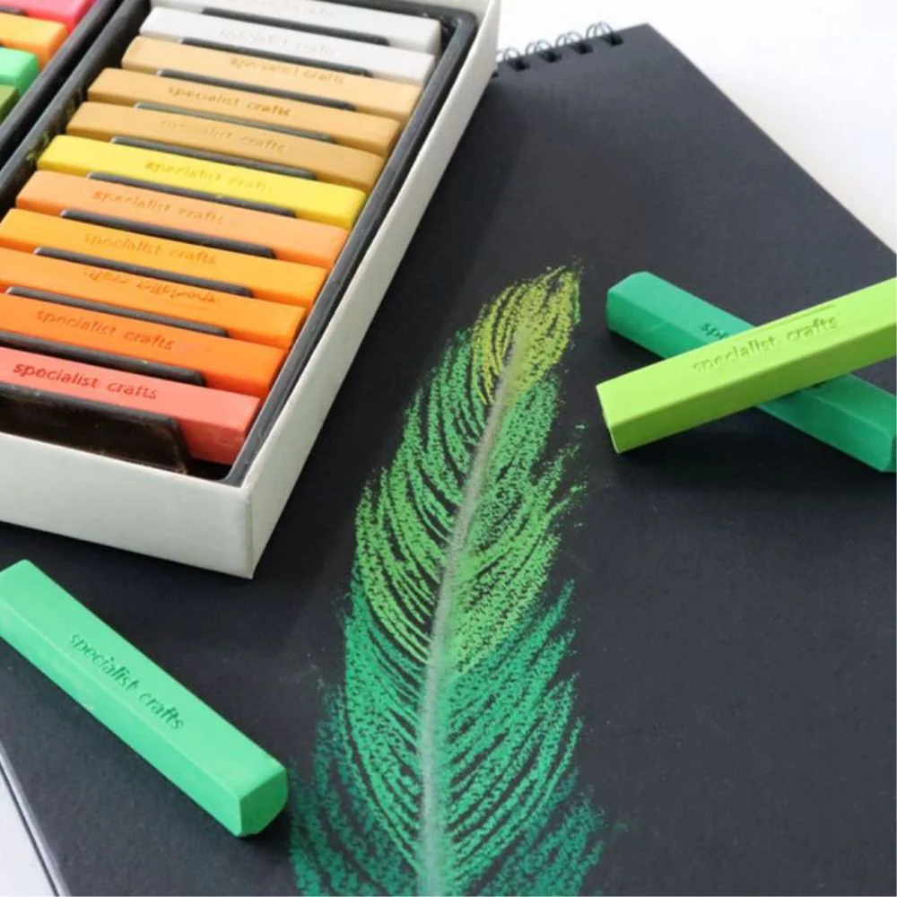 24 Assorted Coloured Soft Pastels - Image 3