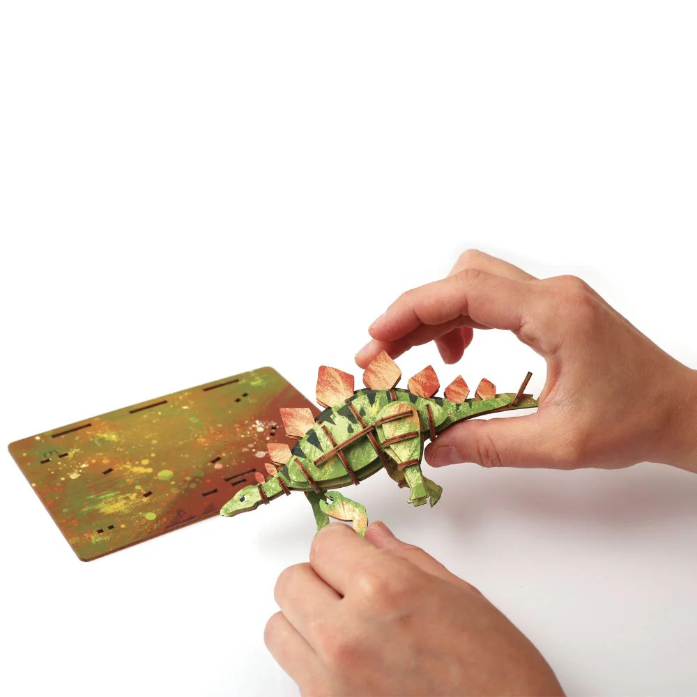 Dinosaur Wooden 3D Model - Stegosaurus - Image 7
