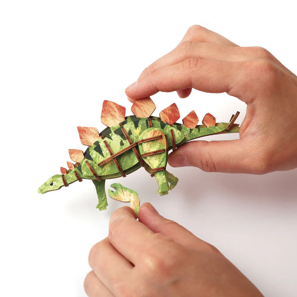 Dinosaur Wooden 3D Model - Stegosaurus - Image 8