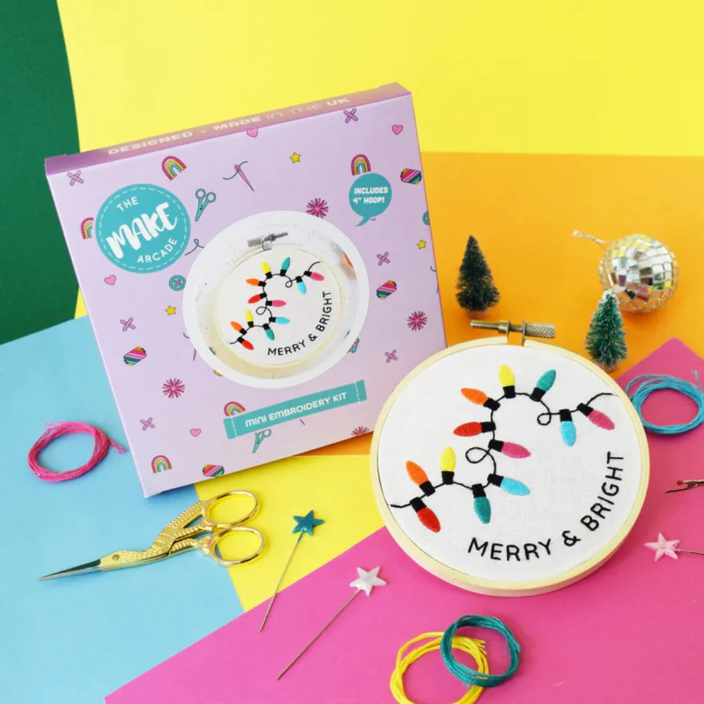 The Make Arcade Christmas Lights Embroidery Kit - Image 2