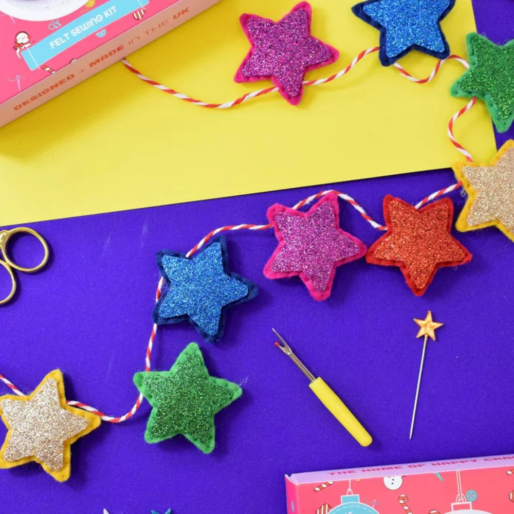 The Make Arcade Sparkly Star Christmas Garland Sewing Kit - Image 3