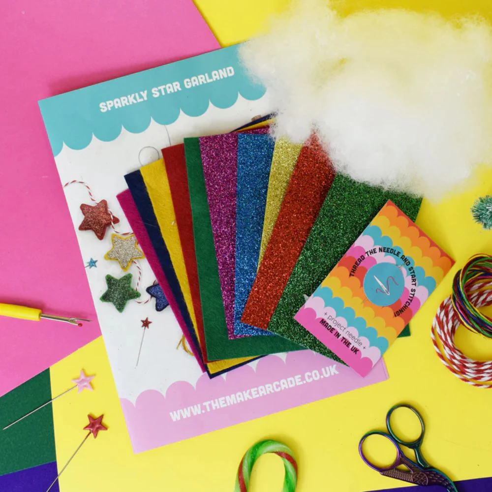 The Make Arcade Sparkly Star Christmas Garland Sewing Kit - Image 4