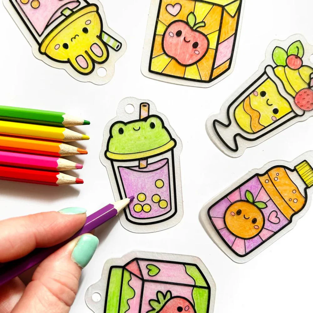 Tiger Tribe Shrinkorama - Charm Bracelet - Kawaii Drinks - Image 2