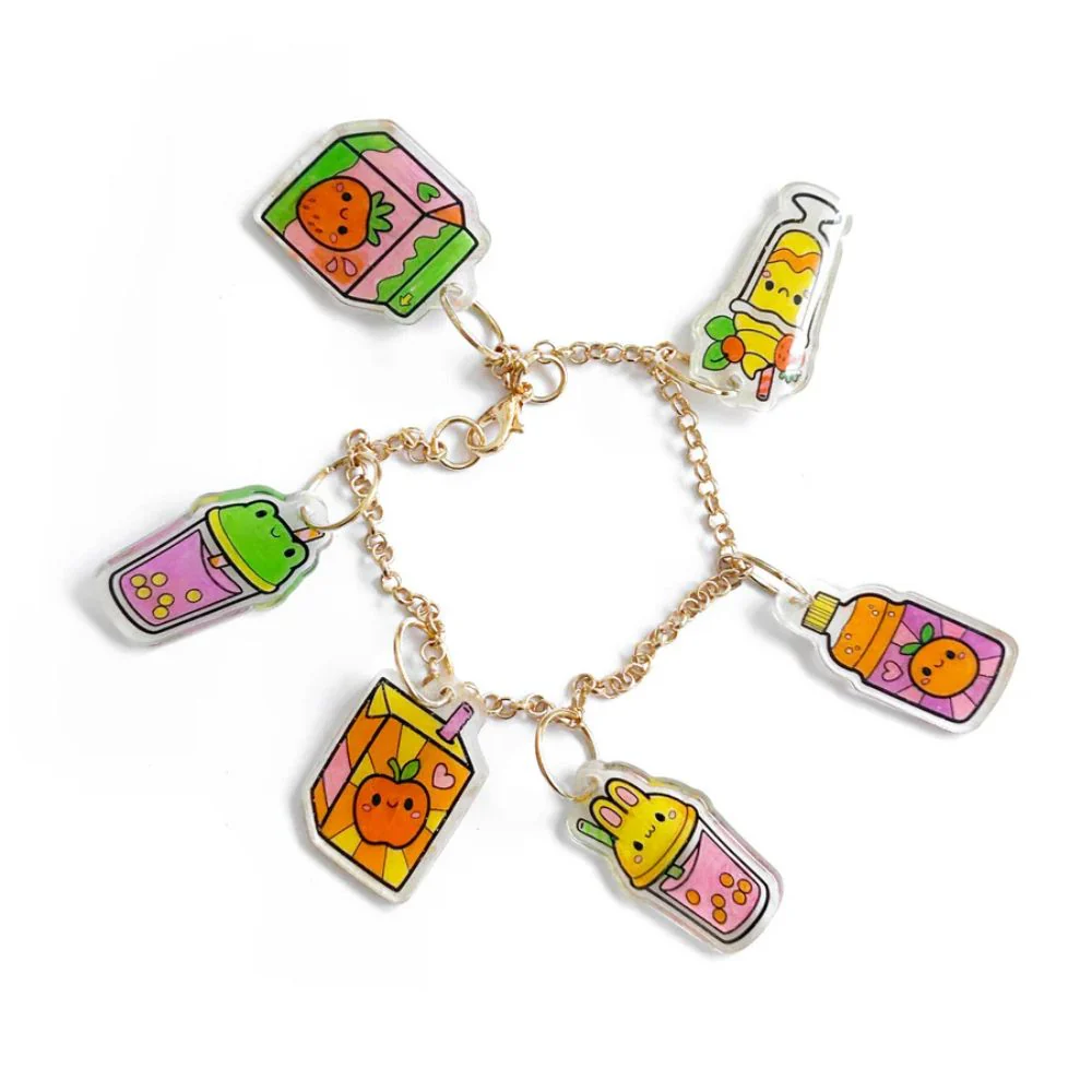 Tiger Tribe Shrinkorama - Charm Bracelet - Kawaii Drinks - Image 3