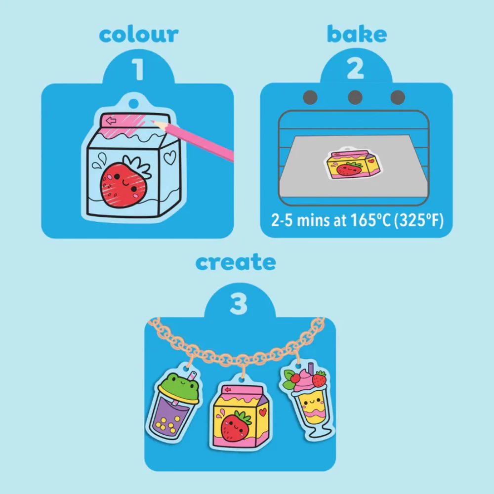 Tiger Tribe Shrinkorama - Charm Bracelet - Kawaii Drinks - Image 8