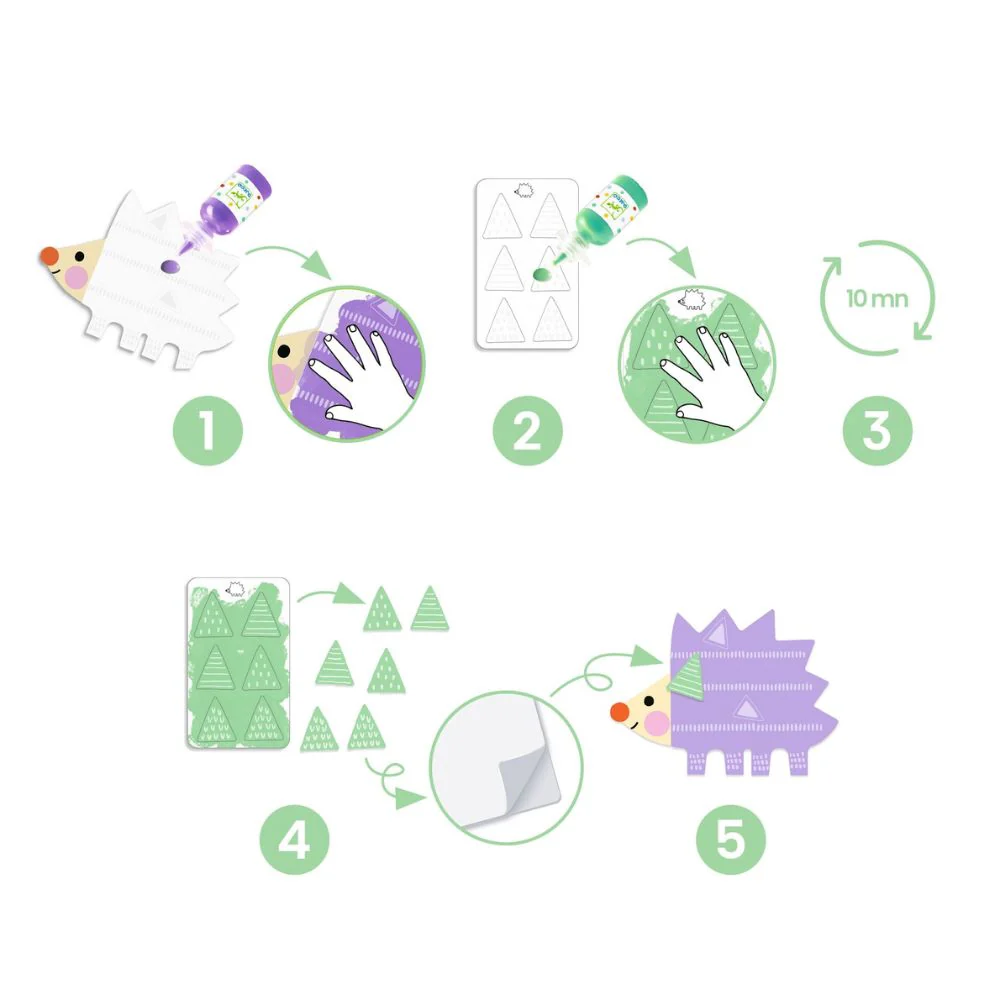 Toddler Crafts Djeco Magic Finger Painting Kit - 18 mths+ - Image 3