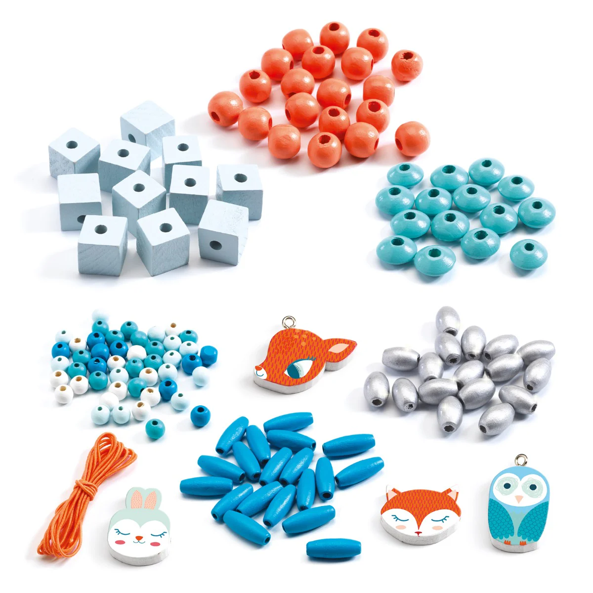 Djeco Wooden Threading Beads - Little Animals - Image 3