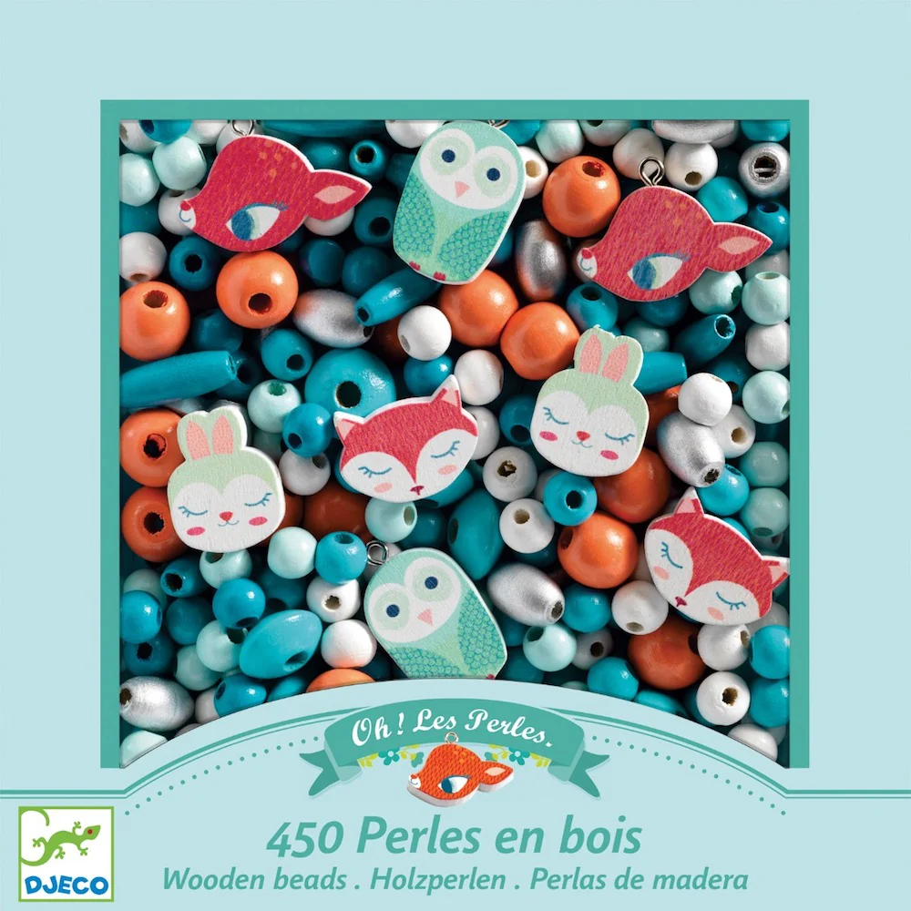 Djeco Wooden Threading Beads - Little Animals - Image 5
